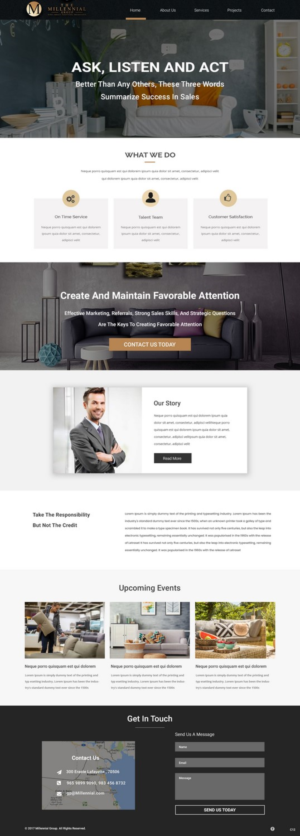 Web Design by pb for The Millennial Group | Design: #15782067