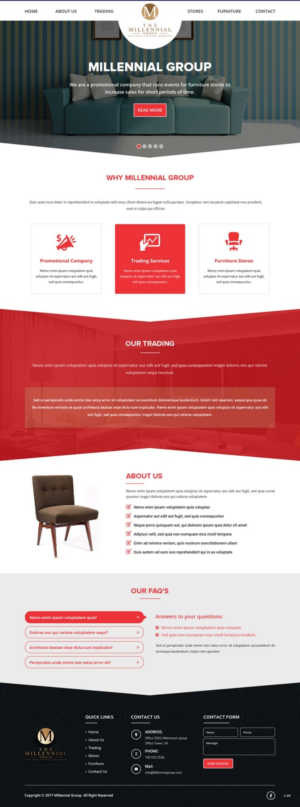 Web Design by pb for The Millennial Group | Design: #15798948
