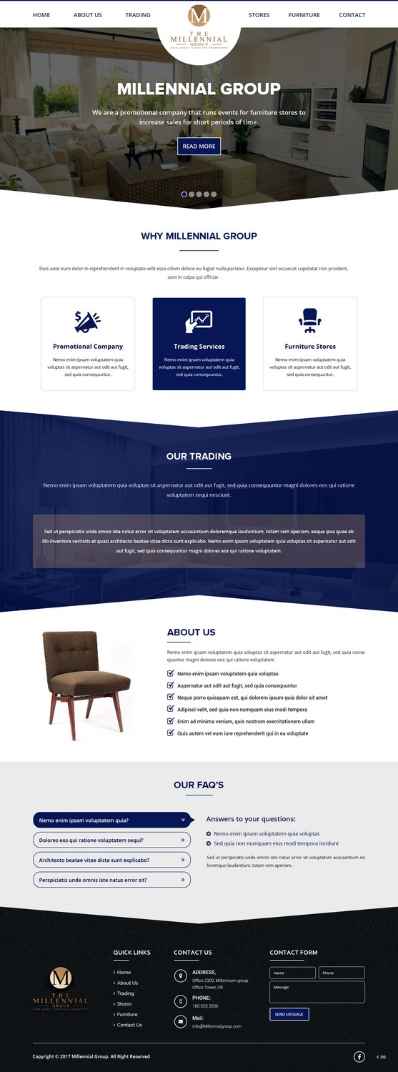 Web Design by pb for The Millennial Group | Design #15798955