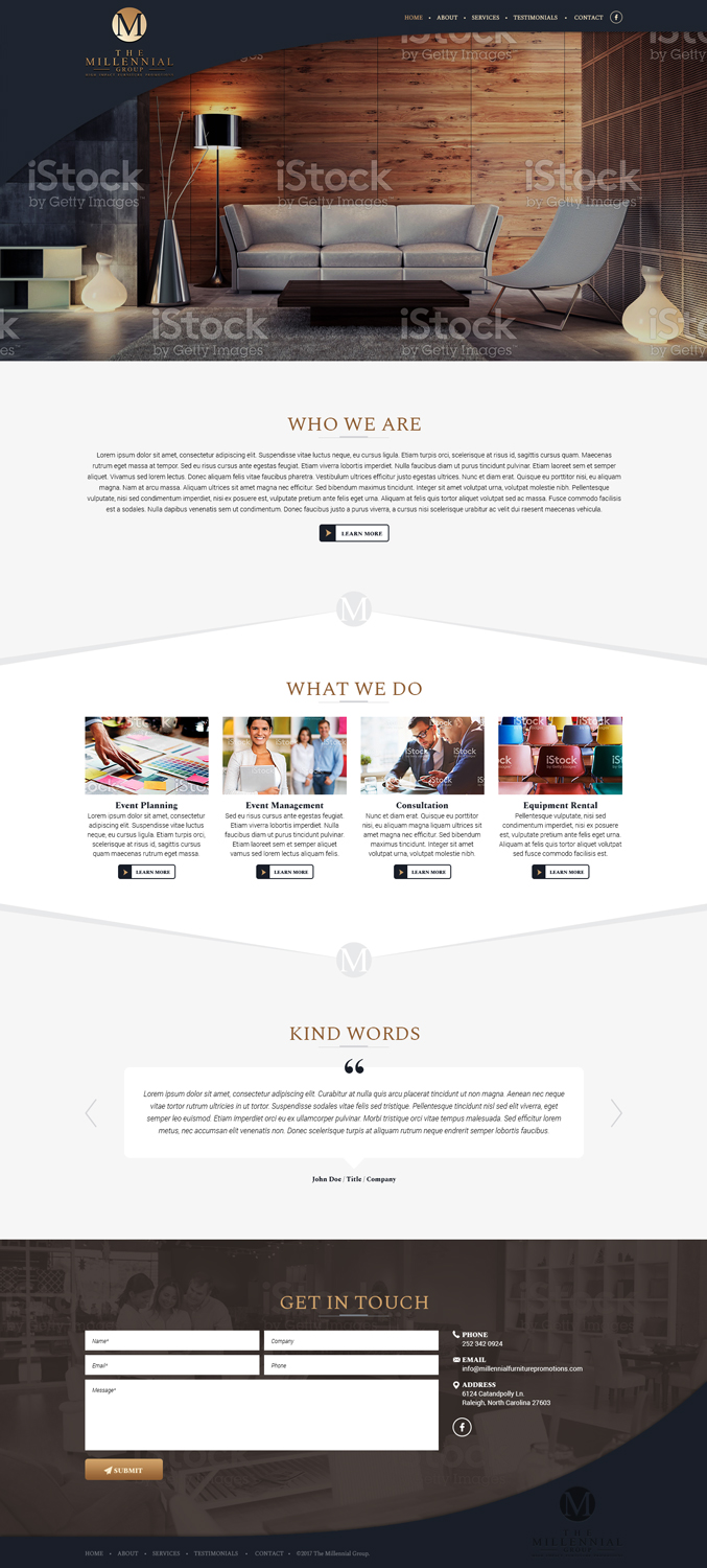Web Design by MIND for The Millennial Group | Design #15816595