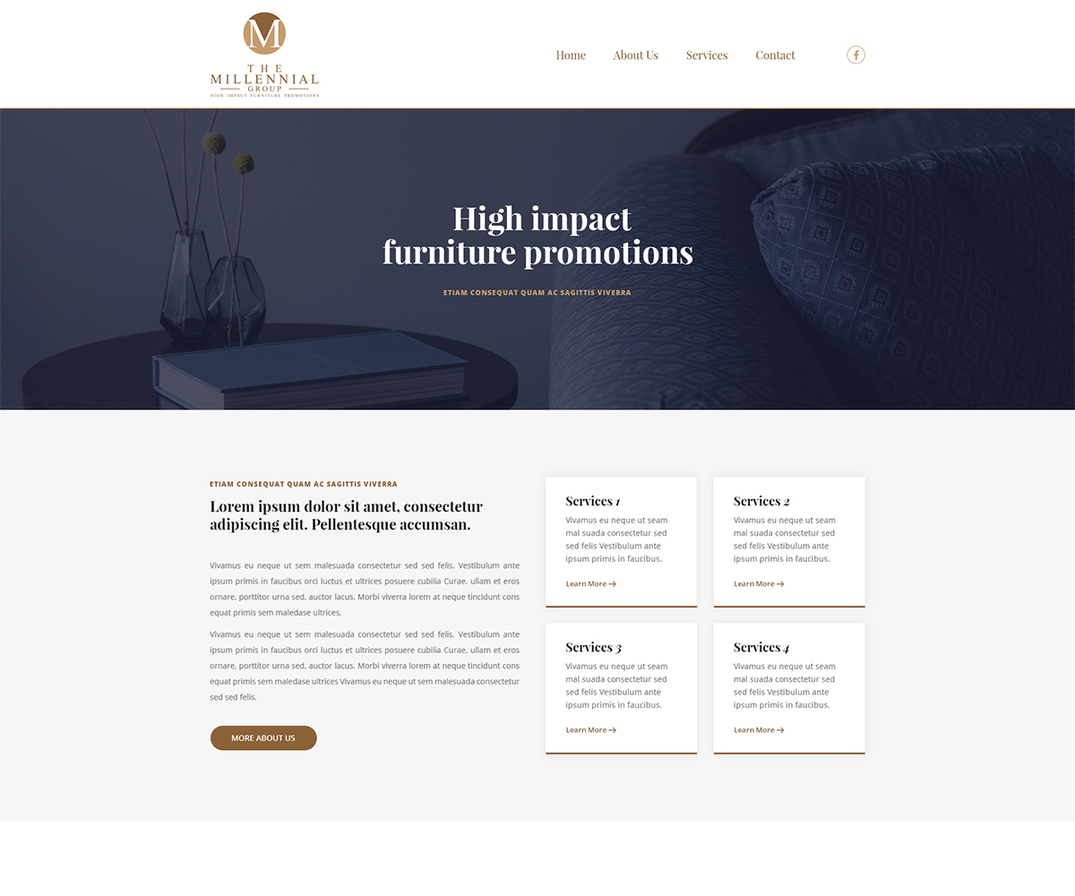 Web Design by Tazmani for The Millennial Group | Design #15760595
