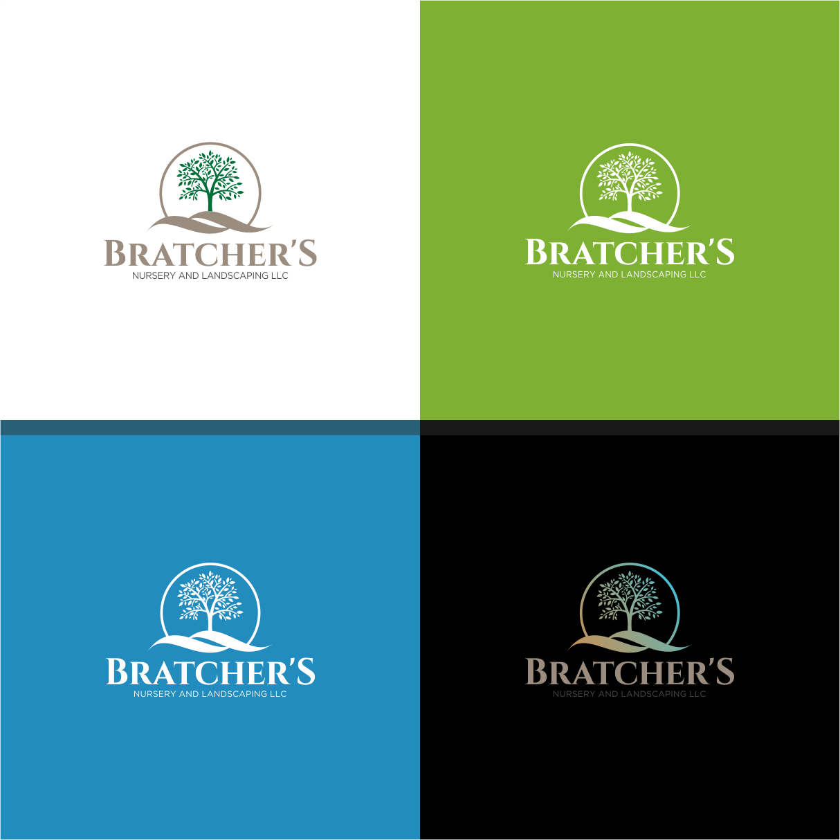 Logo Design by Ardian Barnabend for Bratcher's Nursery & Landscaping LLC | Design #18296440