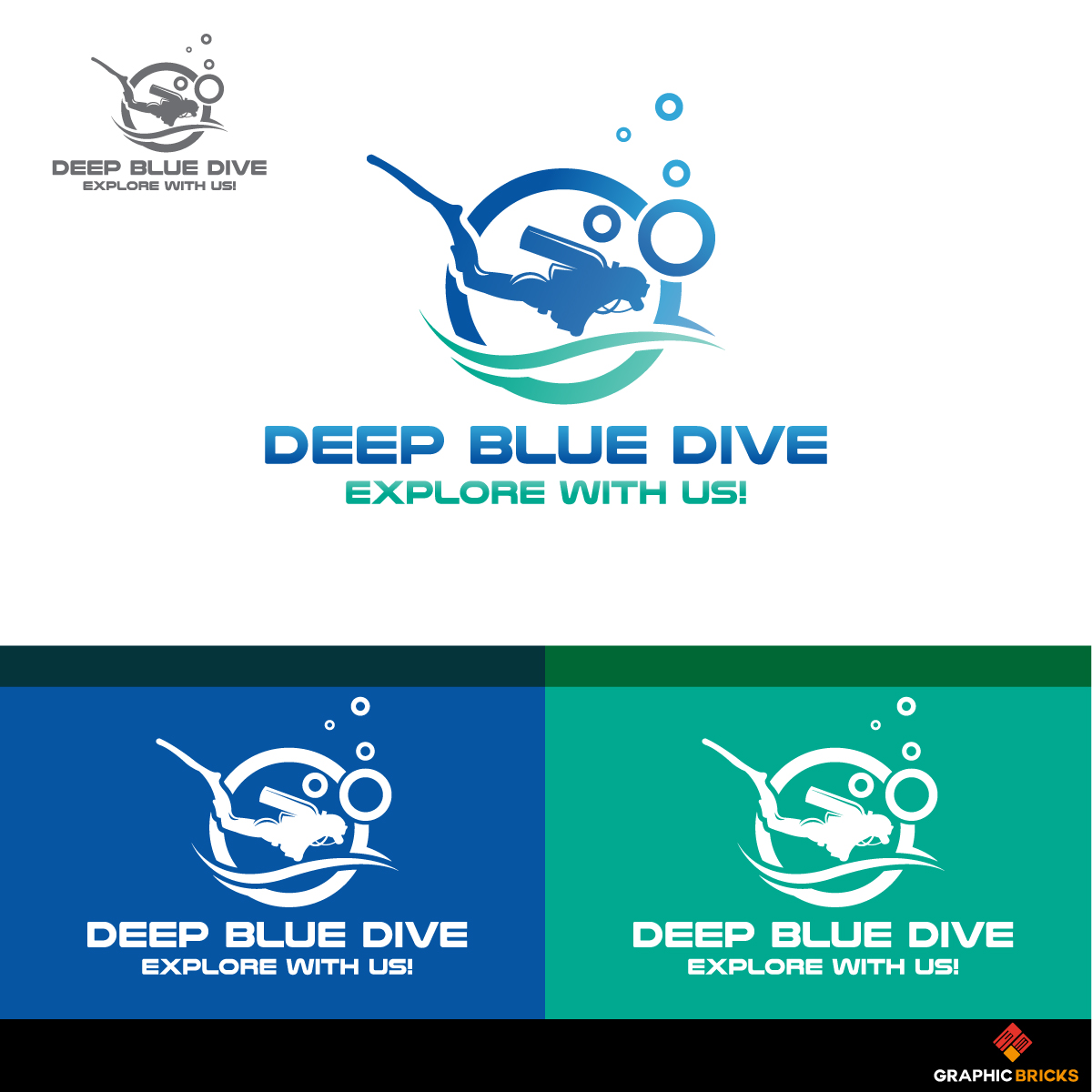 Logo Design by Graphic Bricks for Deep Blue Dive | Design #15778596