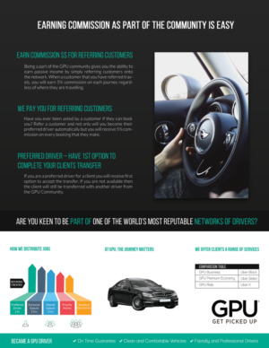 Brochure design - GPU Rideshare community | Design de Brochure par aniep