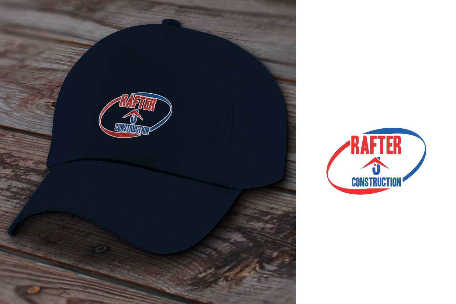 Logo-Design von groomfox für Rafter J Construction | Design #15790041