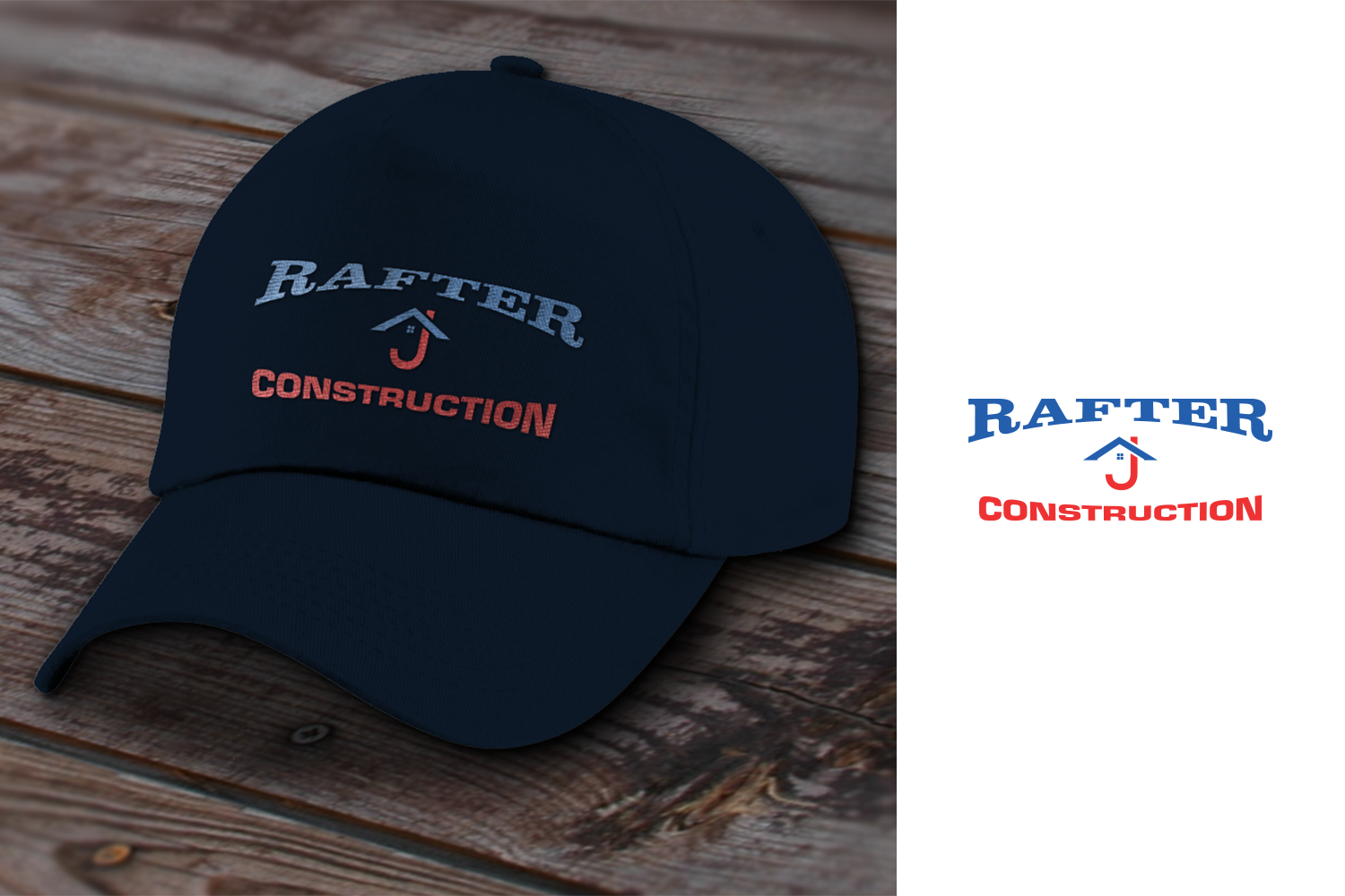Logo-Design von groomfox für Rafter J Construction | Design #15790042