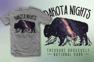 Dakota Nights T-shirt for Theodore Roosevelt National Park | T-Shirt-Design von dan-D-dan