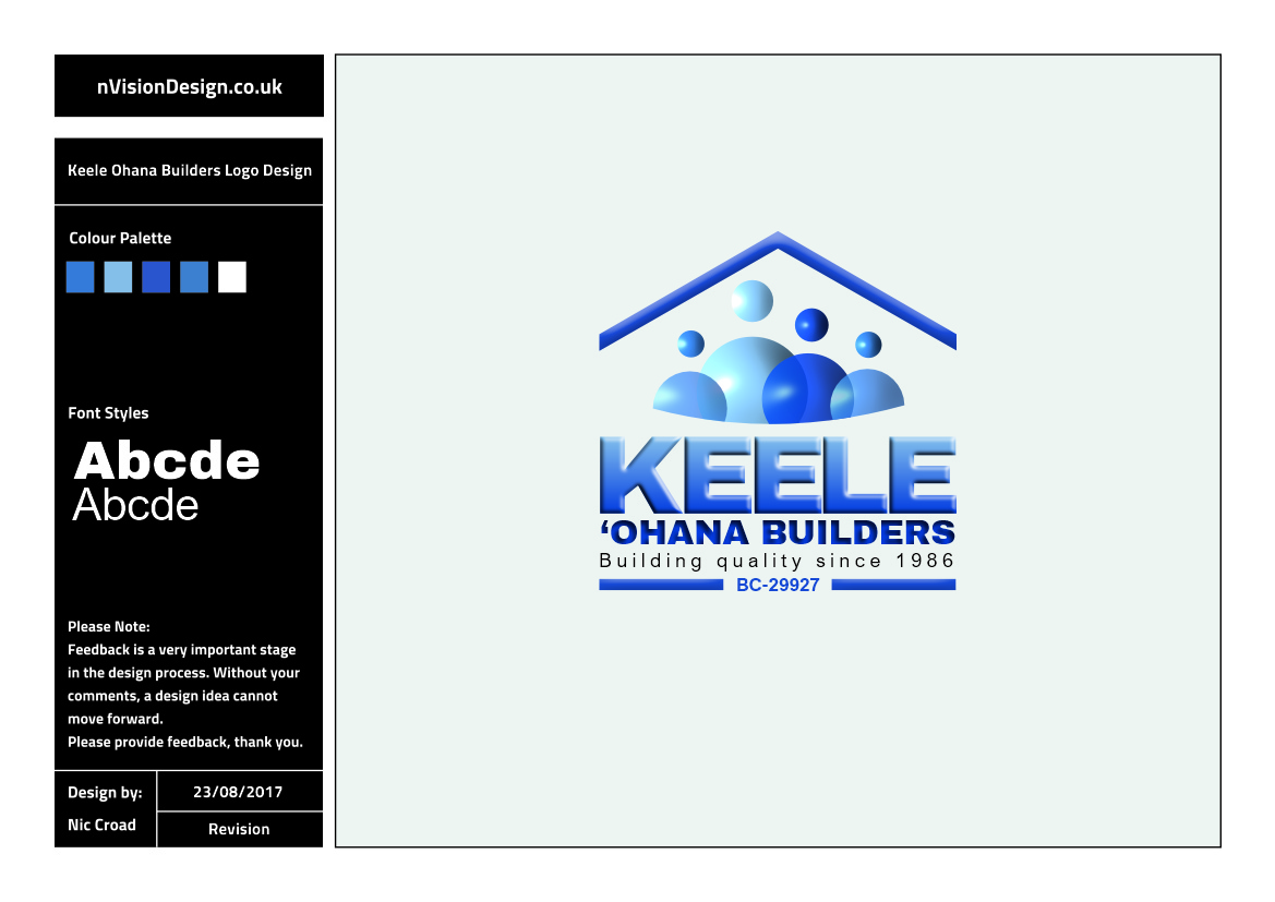 Design de Logo par nvisiondesign.co.uk pour Keele Ohana Builders, Inc. | Design #15875341