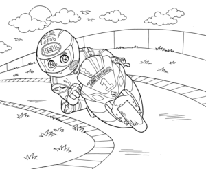 Superbike Cartoon Colouring Competition | Diseño Con Ilustración por SangBlater