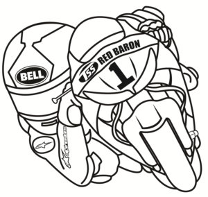 Superbike Cartoon Colouring Competition | Diseño Con Ilustración por SAI DESIGNS