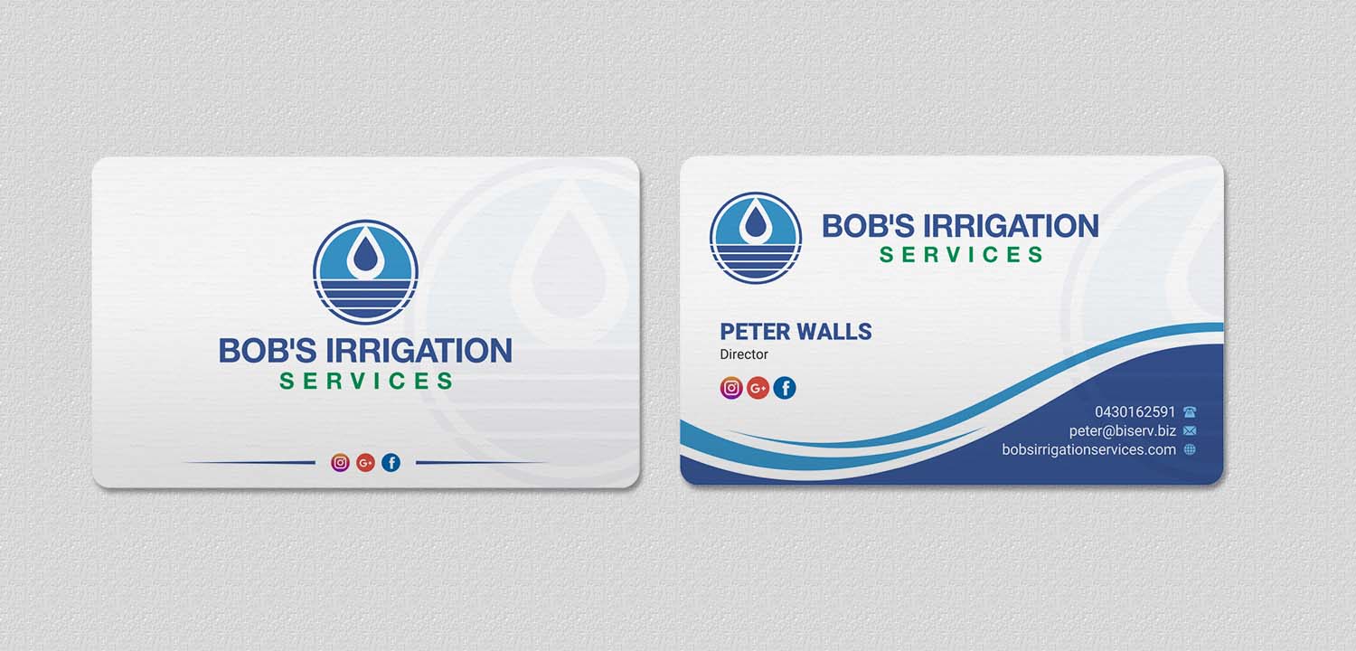 Business Card Design by INDIAN_Ashok for Bob's Irrigation Services | Design #15818439