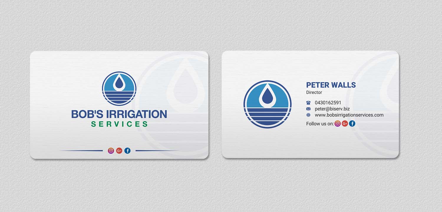 Visitenkarten-Design von INDIAN_Ashok für Bob's Irrigation Services | Design #15818441