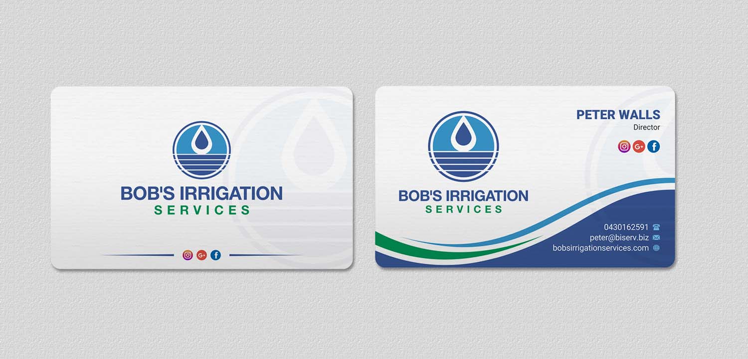 Diseño de Tarjeta de Presentación por INDIAN_Ashok para Bob's Irrigation Services | Diseño #15818443