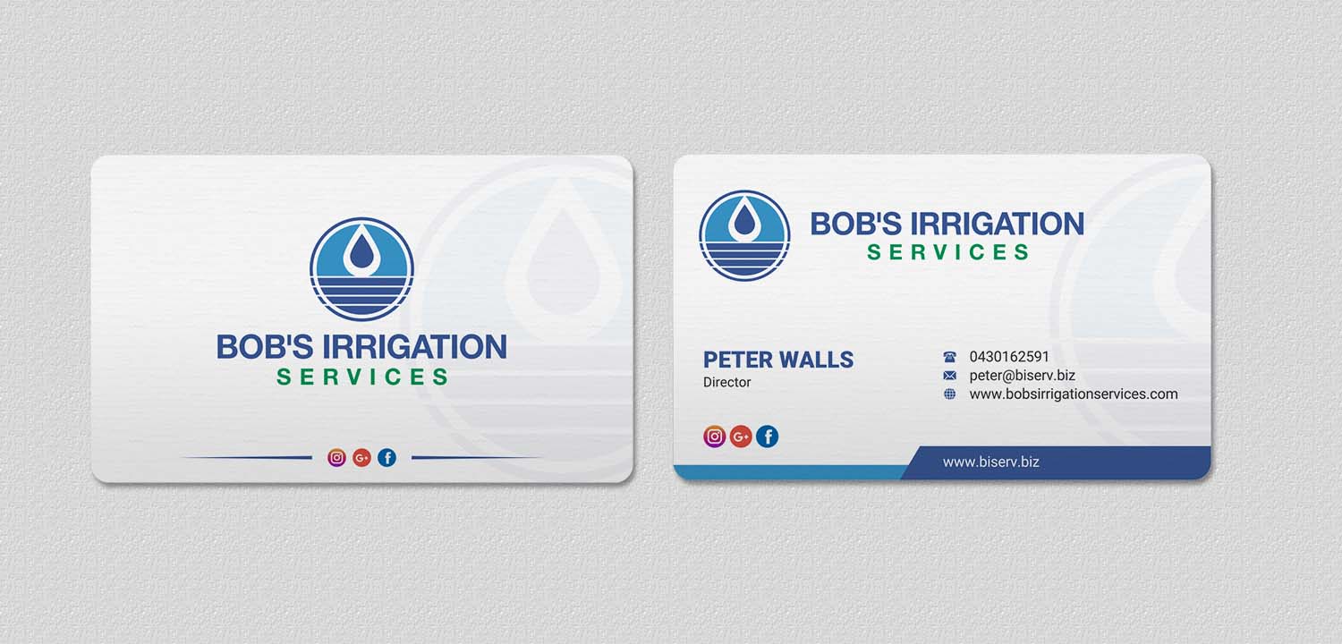 Design de Carte de Visite par INDIAN_Ashok pour Bob's Irrigation Services | Design #15818444