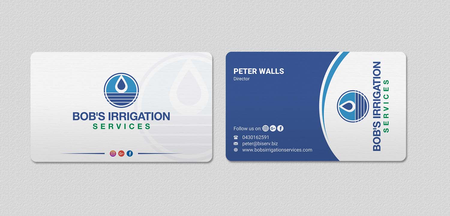 Business Card Design by INDIAN_Ashok for Bob's Irrigation Services | Design #15818445
