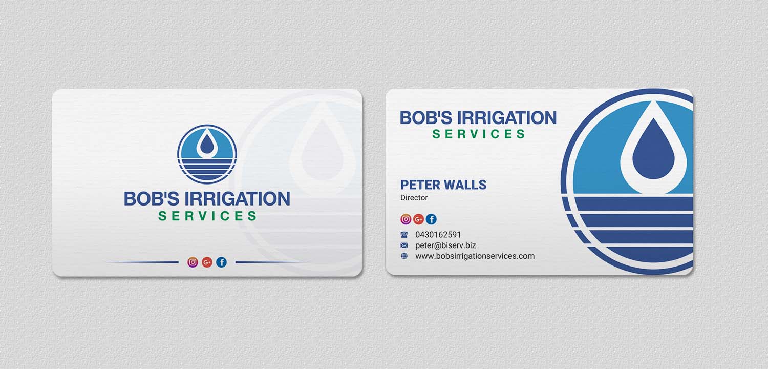 Business Card Design by INDIAN_Ashok for Bob's Irrigation Services | Design #15818446