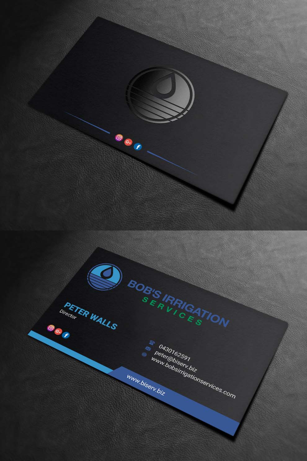 Business Card Design by INDIAN_Ashok for Bob's Irrigation Services | Design #15818453