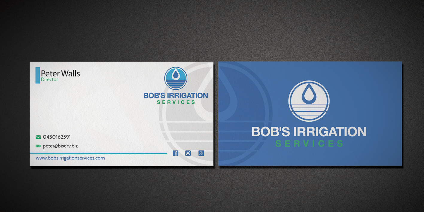 Visitenkarten-Design von Riz' für Bob's Irrigation Services | Design #15793413