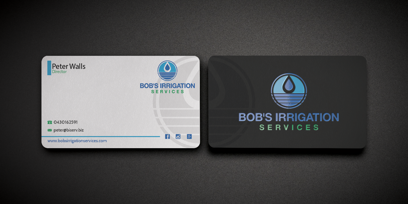 Visitenkarten-Design von Riz' für Bob's Irrigation Services | Design #15794517
