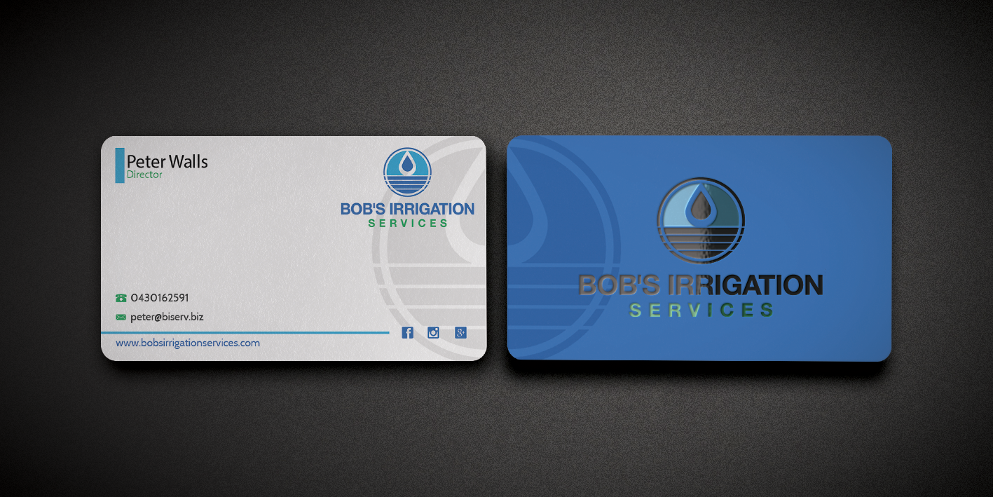 Visitenkarten-Design von Riz' für Bob's Irrigation Services | Design #15794526