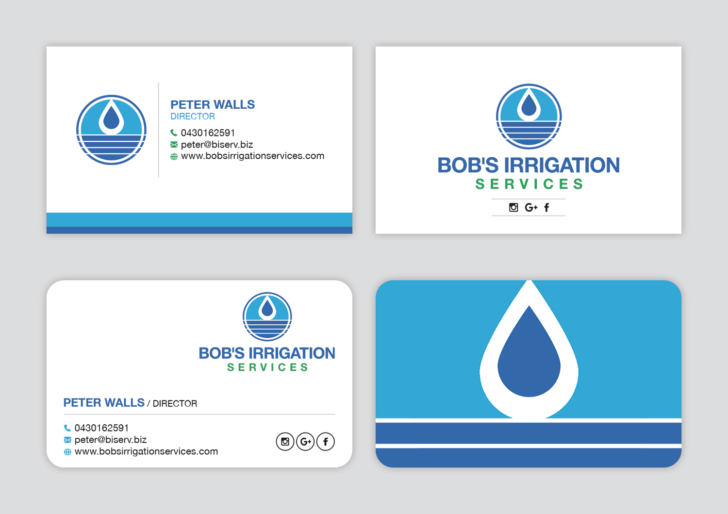 Diseño de Tarjeta de Presentación por MIND para Bob's Irrigation Services | Diseño #15795410