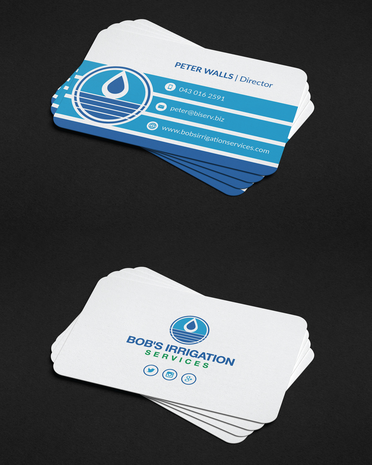 Diseño de Tarjeta de Presentación por JK18 para Bob's Irrigation Services | Diseño #15792123
