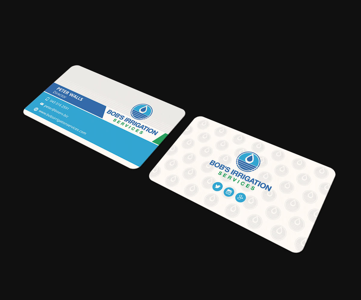 Visitenkarten-Design von JK18 für Bob's Irrigation Services | Design #15804174