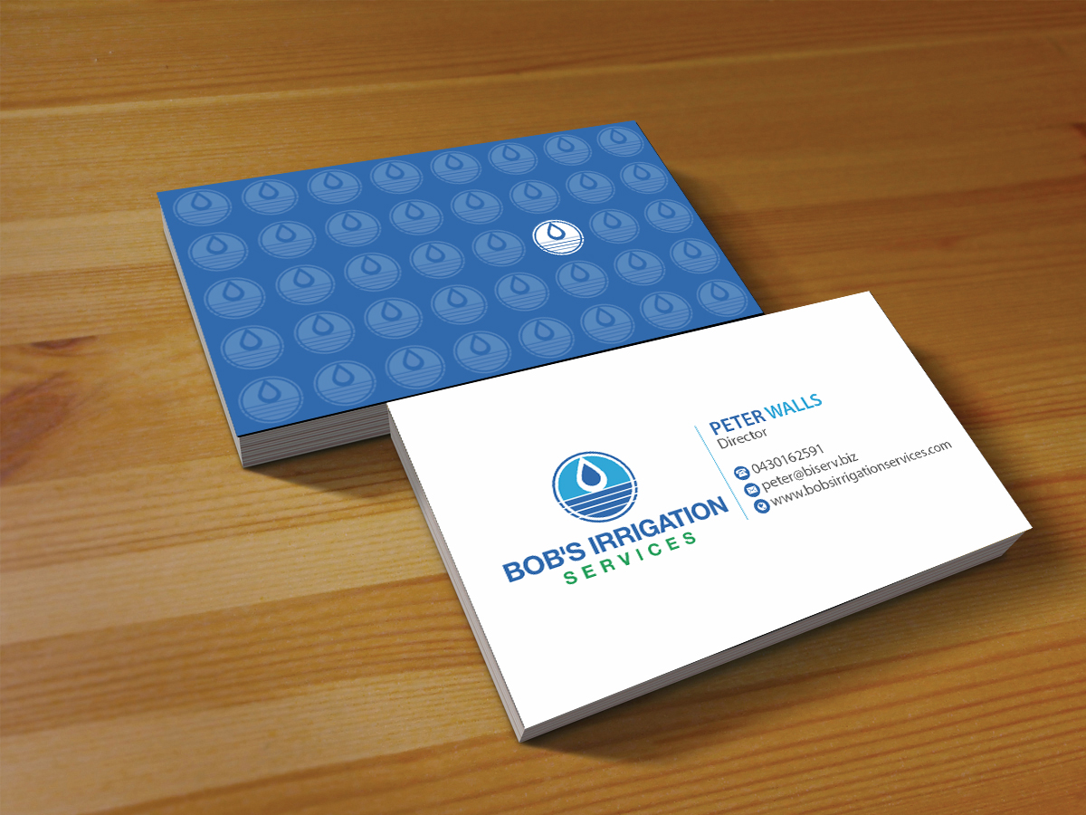 Visitenkarten-Design von Creations Box 2015 für Bob's Irrigation Services | Design #15800871