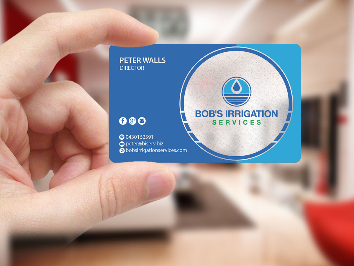 Business Card Design by Creations Box 2015 for Bob's Irrigation Services | Design #15800883