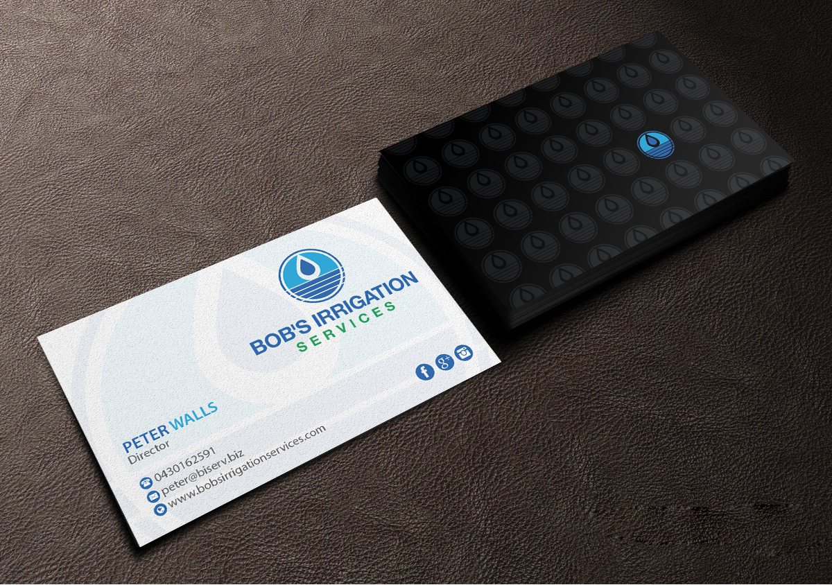 Visitenkarten-Design von Creations Box 2015 für Bob's Irrigation Services | Design #15800884
