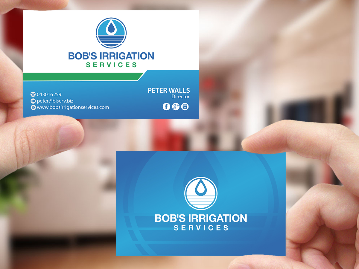 Diseño de Tarjeta de Presentación por Creations Box 2015 para Bob's Irrigation Services | Diseño #15800888