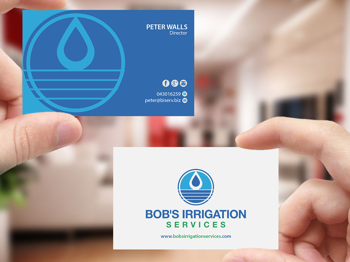 Visitenkarten-Design von Creations Box 2015 für Bob's Irrigation Services | Design #15800891