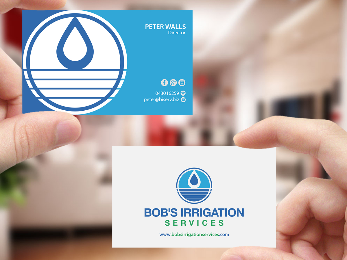 Business Card Design by Creations Box 2015 for Bob's Irrigation Services | Design #15800892