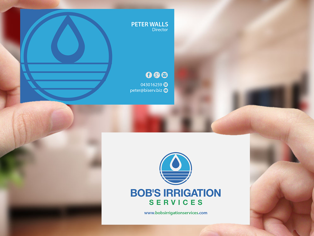 Diseño de Tarjeta de Presentación por Creations Box 2015 para Bob's Irrigation Services | Diseño #15800893