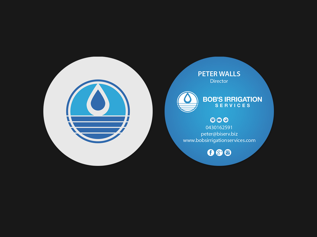 Business Card Design by Creations Box 2015 for Bob's Irrigation Services | Design #15800897