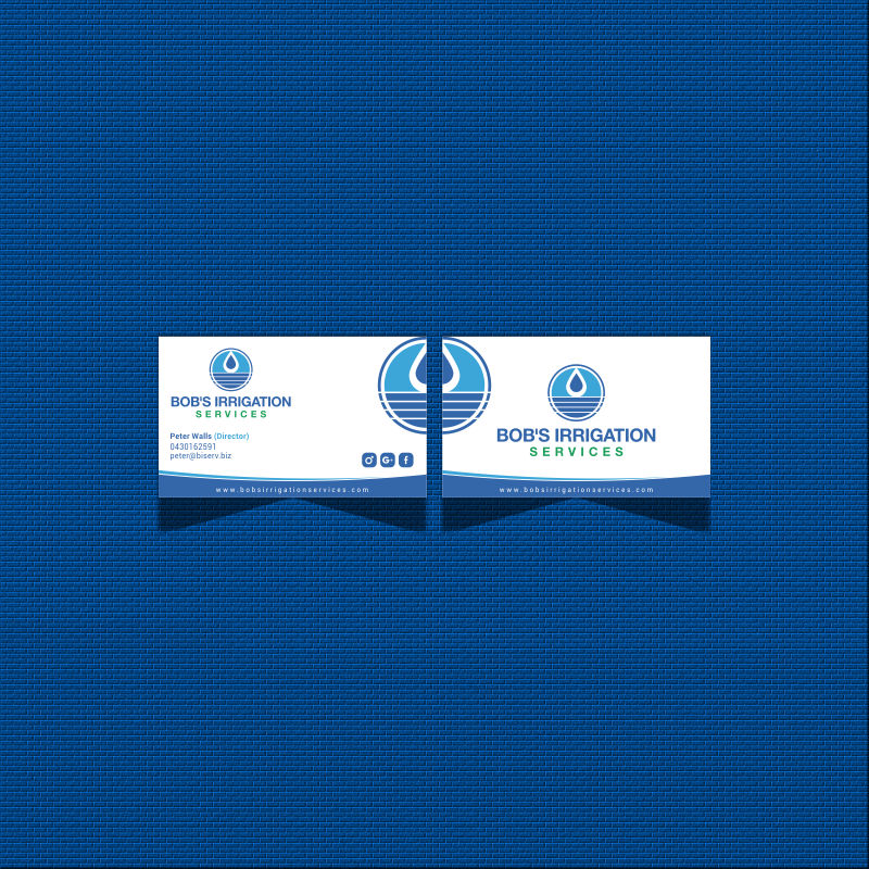 Business Card Design by g234t_d4y for Bob's Irrigation Services | Design #15792325