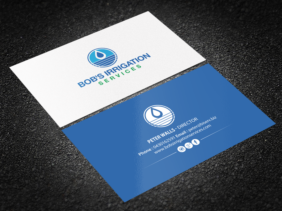 Visitenkarten-Design von Brand aid für Bob's Irrigation Services | Design #15805528