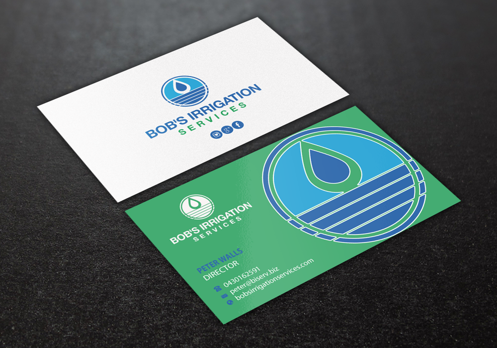 Visitenkarten-Design von Brand aid für Bob's Irrigation Services | Design #15805536