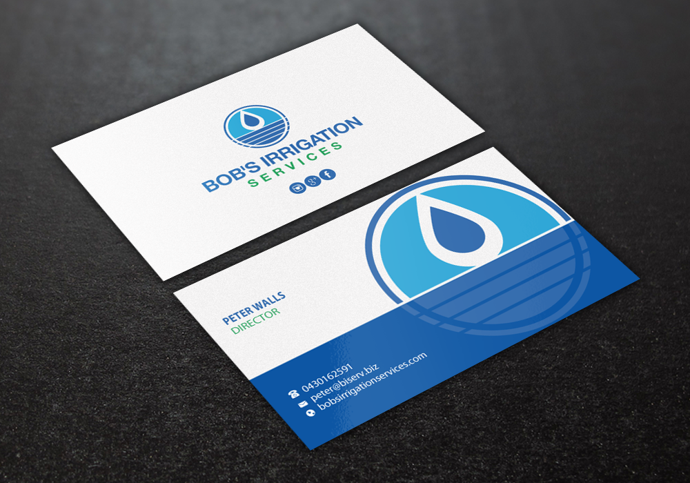 Visitenkarten-Design von Brand aid für Bob's Irrigation Services | Design #15805537