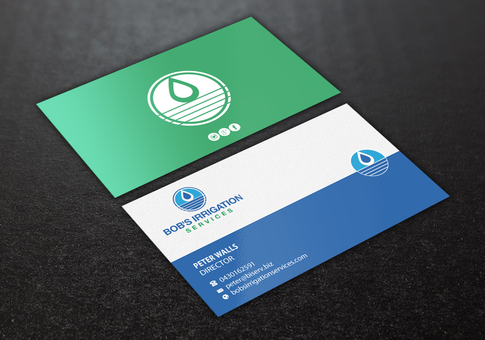 Visitenkarten-Design von Brand aid für Bob's Irrigation Services | Design #15805540