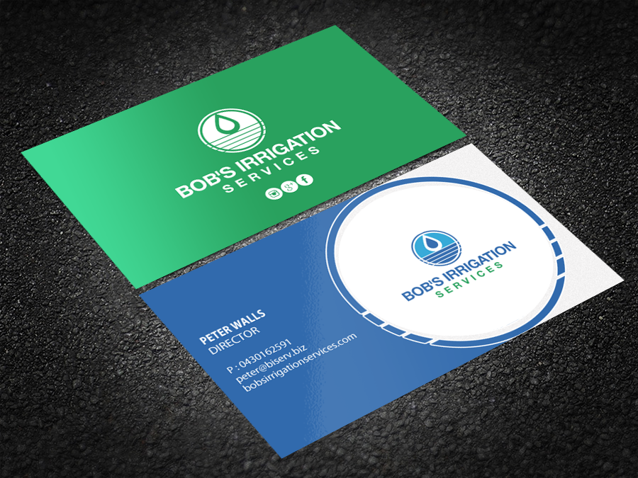 Visitenkarten-Design von Brand aid für Bob's Irrigation Services | Design #15805557