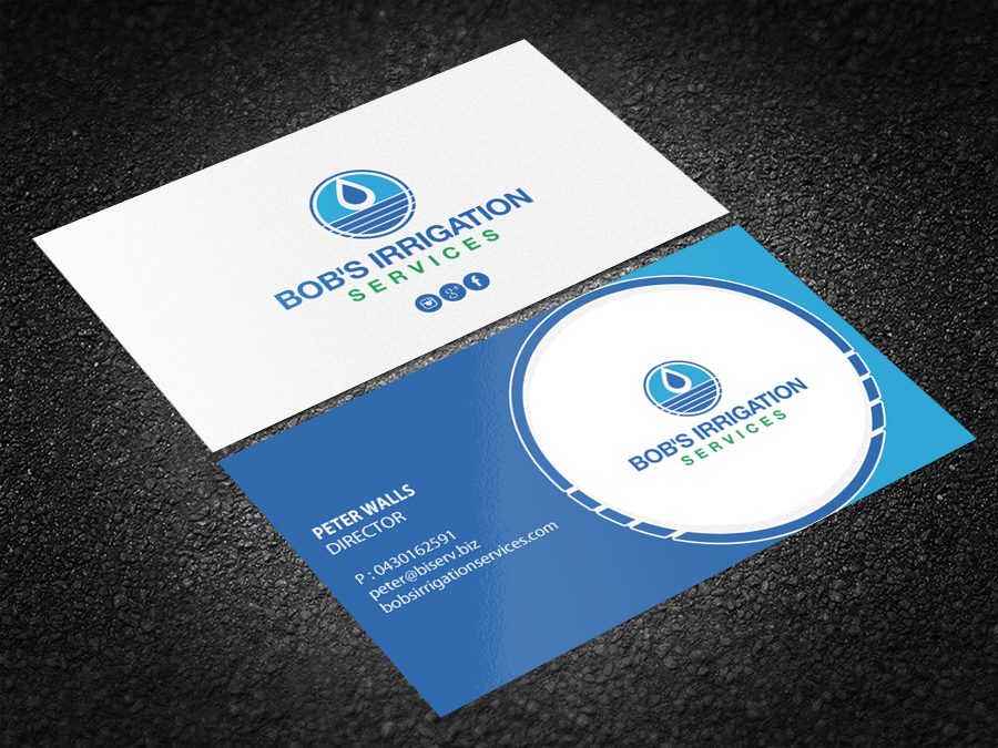 Visitenkarten-Design von Brand aid für Bob's Irrigation Services | Design #15805558