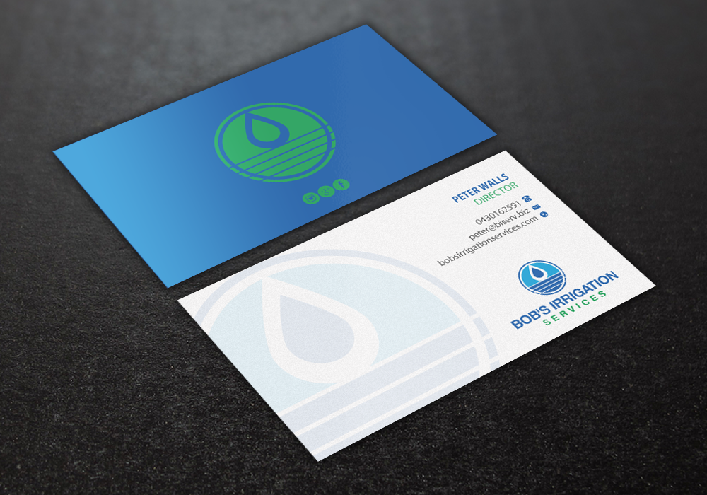 Diseño de Tarjeta de Presentación por Brand aid para Bob's Irrigation Services | Diseño #15805569