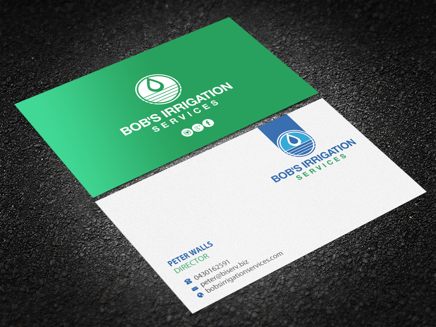 Visitenkarten-Design von Brand aid für Bob's Irrigation Services | Design #15808664