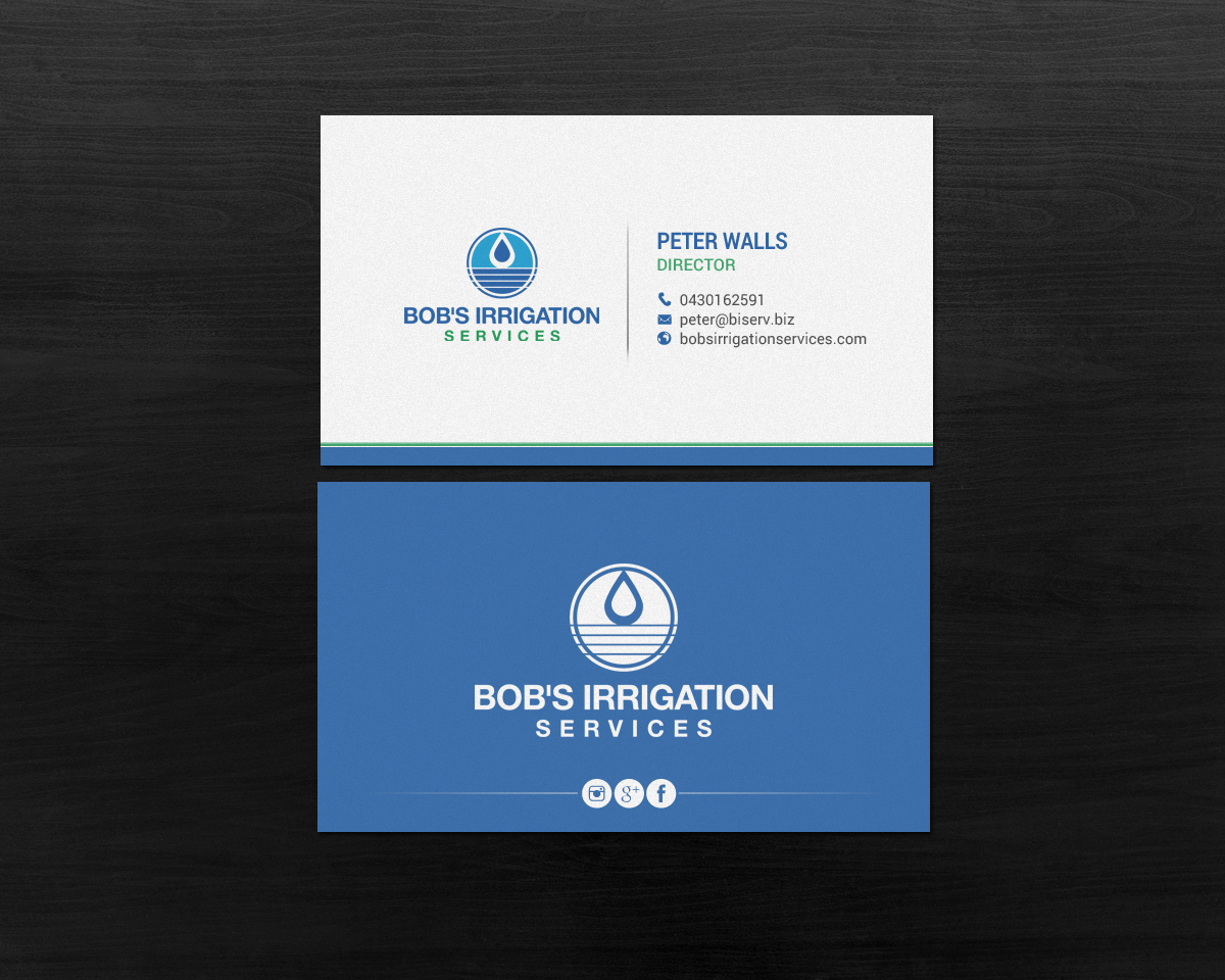 Visitenkarten-Design von chandrayaan.creative für Bob's Irrigation Services | Design #15797626