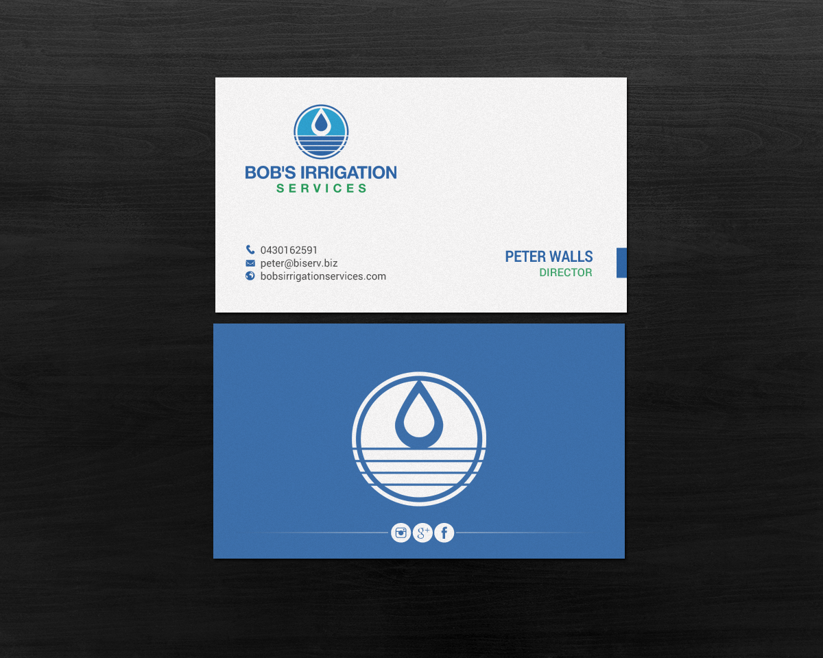 Design de Carte de Visite par chandrayaan.creative pour Bob's Irrigation Services | Design #15805637