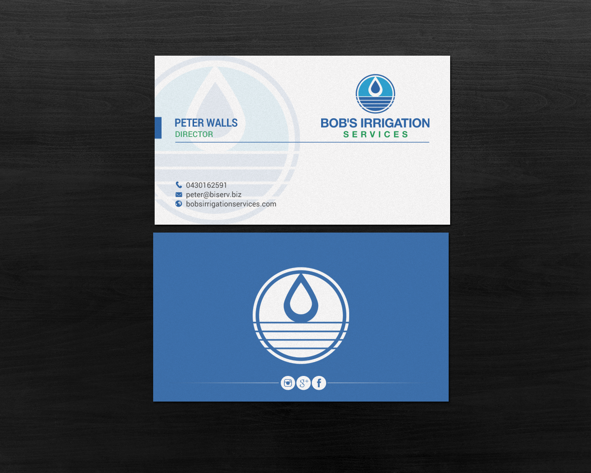 Visitenkarten-Design von chandrayaan.creative für Bob's Irrigation Services | Design #15805640