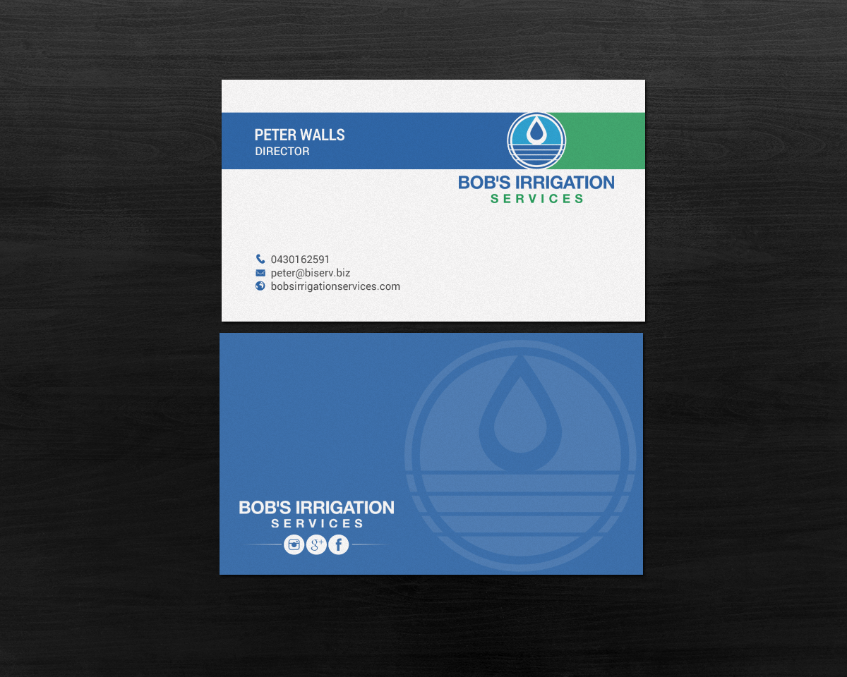 Visitenkarten-Design von chandrayaan.creative für Bob's Irrigation Services | Design #15805641