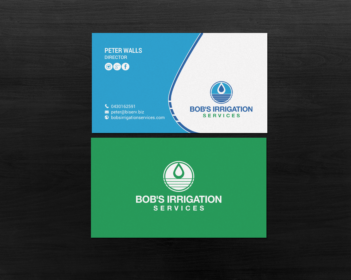 Visitenkarten-Design von chandrayaan.creative für Bob's Irrigation Services | Design #15807724
