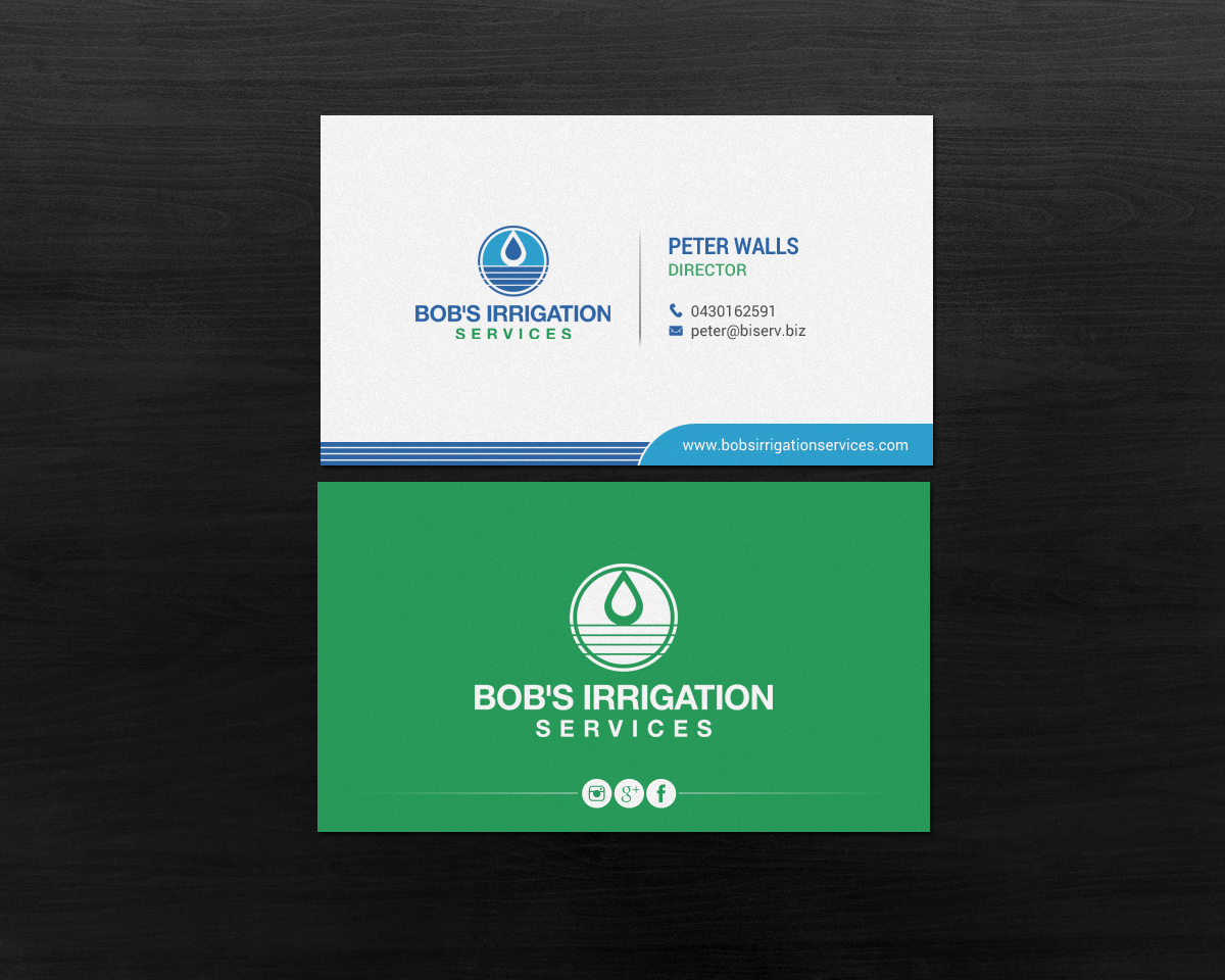 Visitenkarten-Design von chandrayaan.creative für Bob's Irrigation Services | Design #15807725